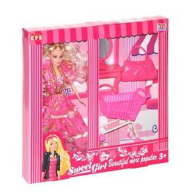 Efe 221 G-M Sweet Girl Gardolap/Market Arabalı Bebek Oyun Seti