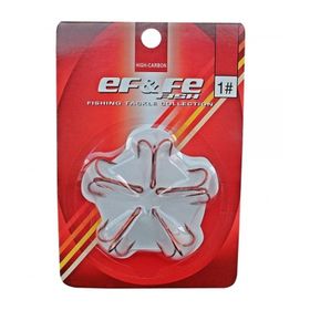 Effe 3215 No 7 5'li Paket Üçlü Kırmızı Olta İğnesi