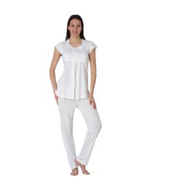 Effort EF2522-198IGP101319 Pamuklu Ekru Hamile Lohusa Pijama Takımı