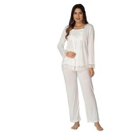 Effort EF3045EFR Ekru Hamile Lohusa Pijama Takımı
