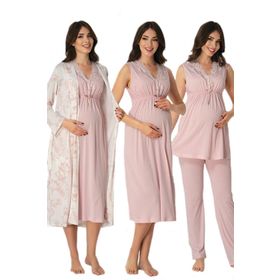 Effortt 8036 Pembe 4'lü Kadın Lohusa Seti