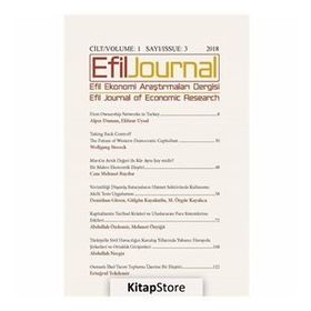 Efil Ekonomi Araştırmaları Dergisi Cilt: 1 - Sayı: 3 - Kolektif