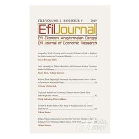 Efil Ekonomi Araştırmaları Dergisi Cilt: 2 - Sayı: 5 - Kolektif