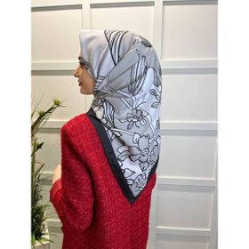 Eflatun 00749 Füme Scarf Dijital Baskı Tomurcuk Desen Rayon Eşarp