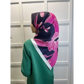 Eflatun 00749 Fuşya Scarf Dijital Baskı Tomurcuk Desen Rayon Eşarp