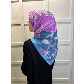 Eflatun 00749 Mentol Scarf Dijital Baskı Tomurcuk Desen Rayon Eşarp
