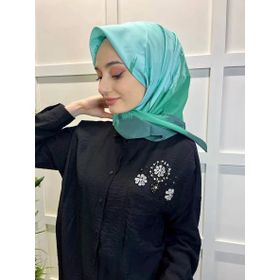 Eflatun 00749 Mint Yeşili Scarf Dijital Baskı Renkli Rayon Eşarp