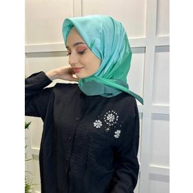 Eflatun 00749 Mint Yeşili Scarf Dijital Baskı Renkli Rayon Eşarp