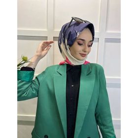 Eflatun 00749 Pembe Scarf Dijital Baskı Renkli Rayon Eşarp