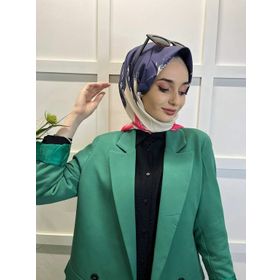 Eflatun 00749 Pembe Scarf Dijital Baskı Renkli Rayon Eşarp