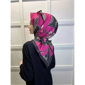 Eflatun 00749 Pembe Scarf Dijital Baskı Tomurcuk Desen Rayon Eşarp