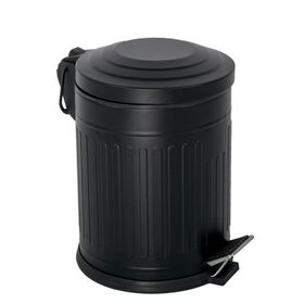 Efor Metal Vintage Siyah 5 lt Çöp Kovası