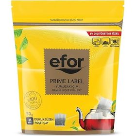 Efor Prime Label Jumbo 35x30 g Demlik Poşet Siyah Çay