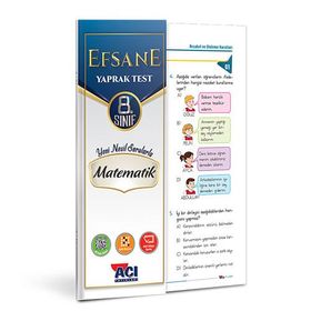 Efsane Yayınları 8. Sınıf Efsane Matematik Yaprak Test