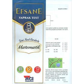 Efsane Yayınları 8. Sınıf Efsane Matematik Yaprak Test