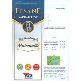 Efsane Yayınları 8. Sınıf Efsane Matematik Yaprak Test