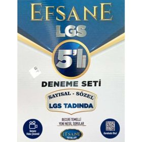 Efsane Yayınları 8. Sınıf LGS Sayısal Sözel Tamamı Video Çözümlü