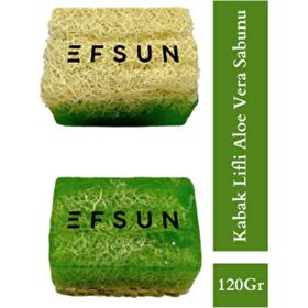 Efsun 120 gr El Yapımı Doğal Kabak Lifli Aloe Vera Sabun