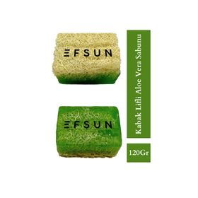 Efsun 120 gr El Yapımı Doğal Kabak Lifli Aloe Vera Sabun