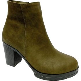 Efsun 2303 Deri Fashion Fermuarlı Kadın Bot