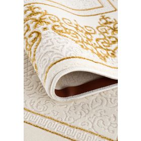Efsun Krem Gold Modern Salon ve Oturma Odası Halısı