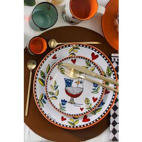 Egan Italy Cocoricò 6'lı 19 cm Turuncu Tatlı Tabağı