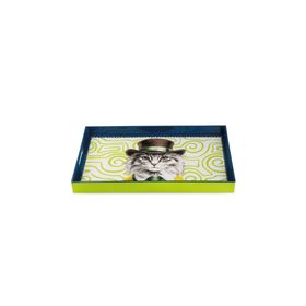 Egan Italy Human Kedi Desenli 40x26 cm Tepsi