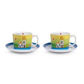 Egan Italy Le Casette Mavi 2'li Çay Fincanı Seti