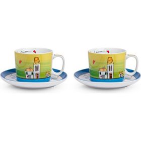 Egan Italy Le Casette Mavi 2'li Çay Fincanı Seti