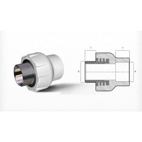 Ege Yıldız PPRC Gri 20x1/2 Erkek Adaptör