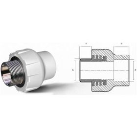 Ege Yıldız PPRC Gri 25x1/2 Erkek Adaptör