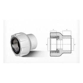 Ege Yıldız PPRC Gri 32x1 mm Dişi Adaptör