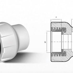 Ege Yıldız PPRC Gri 40x1 mm 1/4 Dişi Adaptör