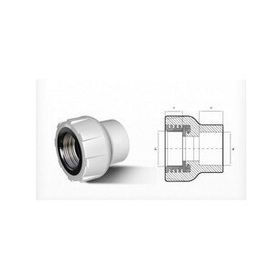 Ege Yıldız PPRC Gri 40x1 mm 1/4 Dişi Adaptör