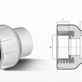 Ege Yıldız PPRC Gri 40x1 mm 1/4 Dişi Adaptör