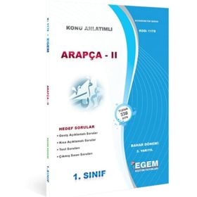 Egem Yayınları Aöf Arapça 2 Bahar Dönemi Konu Anlatımlı Soru Bankası Ders Kitabı