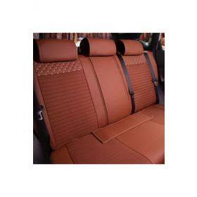 Egemenotoaksesuar Renault Megane 4 HB Lüks Deri Ön/Arka Set Tarçın Oto Koltuk Kılıfı