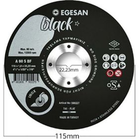 Egesan 115x1x22.23 mm İnox Paslanmaz Kesici Taş