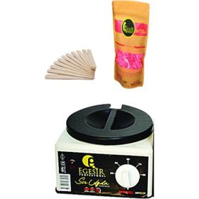 Egesir Ağda Makinesi + Pudralı Boncuk Ağda + Spatula