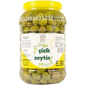 Egeye Dönüş Ev Yapımı Geleneksel Kalamata İri Boy Çizik Palamut 2 kg Yeşil Zeytin