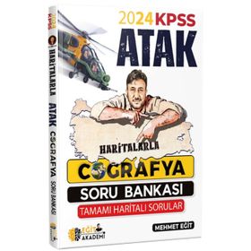 Eğit Akademi Mehmet Eğit 2024 KPSS Haritalarla Atak Coğrafya Soru Bankası