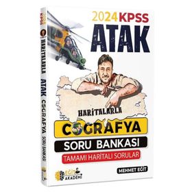Eğit Akademi Mehmet Eğit 2024 KPSS Haritalarla Atak Coğrafya Soru Bankası
