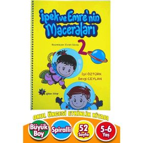 Eğiten Kitap PYD20220039 5-6 Yaş İpek İle Emre No:2 Sarı Okul Öncesi Etkinlik Kitabı