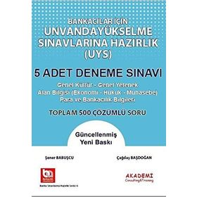Eğitim Bankacılar İçin Unvanda Yükselme Sınavına Hazırlık 5 Adet Deneme Sınavı-Akademi Consulting Yayınları