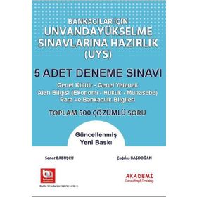 Eğitim Bankacılar İçin Unvanda Yükselme Sınavına Hazırlık 5 Adet Deneme Sınavı-Akademi Consulting Yayınları