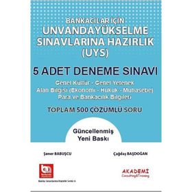 Eğitim Bankacılar İçin Unvanda Yükselme Sınavına Hazırlık 5 Adet Deneme Sınavı-Akademi Consulting Yayınları