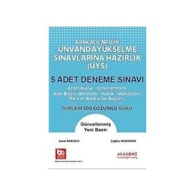 Eğitim Bankacılar İçin Unvanda Yükselme Sınavına Hazırlık 5 Adet Deneme Sınavı-Akademi Consulting Yayınları