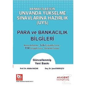 Eğitim Bankacılar İçin Unvanda Yükselme Sınavlarına Hazırlık Para ve Banka Bilgileri-Akademi Consulting Yayınları