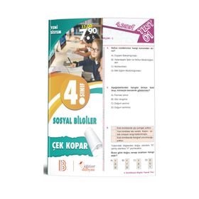 Eğitim Dünyası Yayınları & Benim Hocam Yayınları - 4. Sınıf Sosyal Bilgiler Çek Kopar Yaprak Test