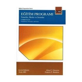 Eğitim Programı Temeller İlkeler ve Sorunlar Eğitim Yayınevi